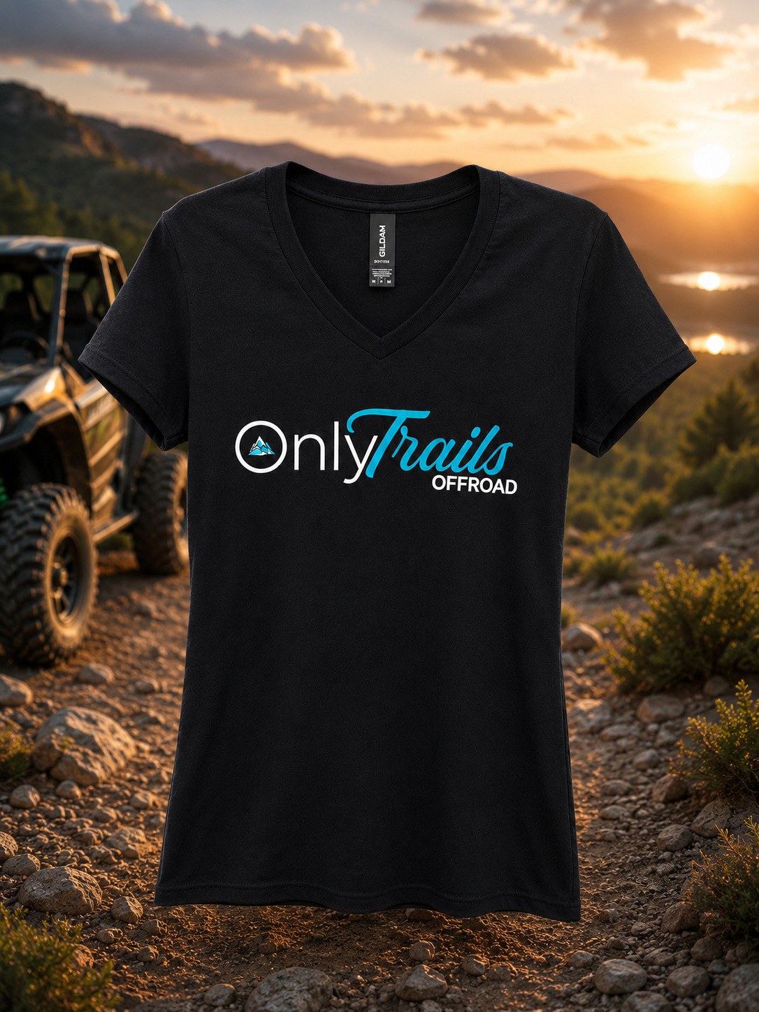 OnlyTrails Women's Vneck T-Shirt