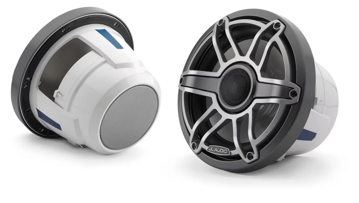 JL Audio M6-880X-S-GmTi 8.8" Marine Coaxial Speakers – Titanium Sport Grille