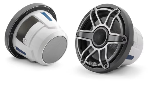 JL Audio M6-880X-S-GmTi 8.8" Marine Coaxial Speakers – Titanium Sport Grille