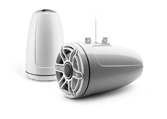 JL Audio M6-880ETXv3-Gw-S-GwGw 8.8" Marine Tower Speakers – White Sport Grille